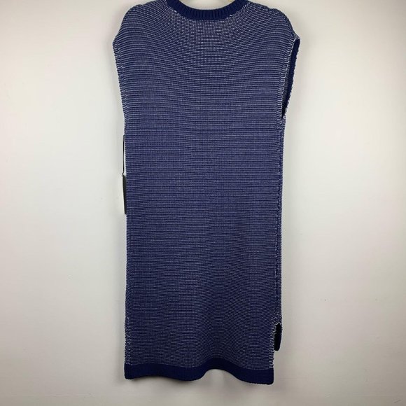 NWT White + Warren Lace Up Tunic Navy Multi Sz S - Picture 5 of 11